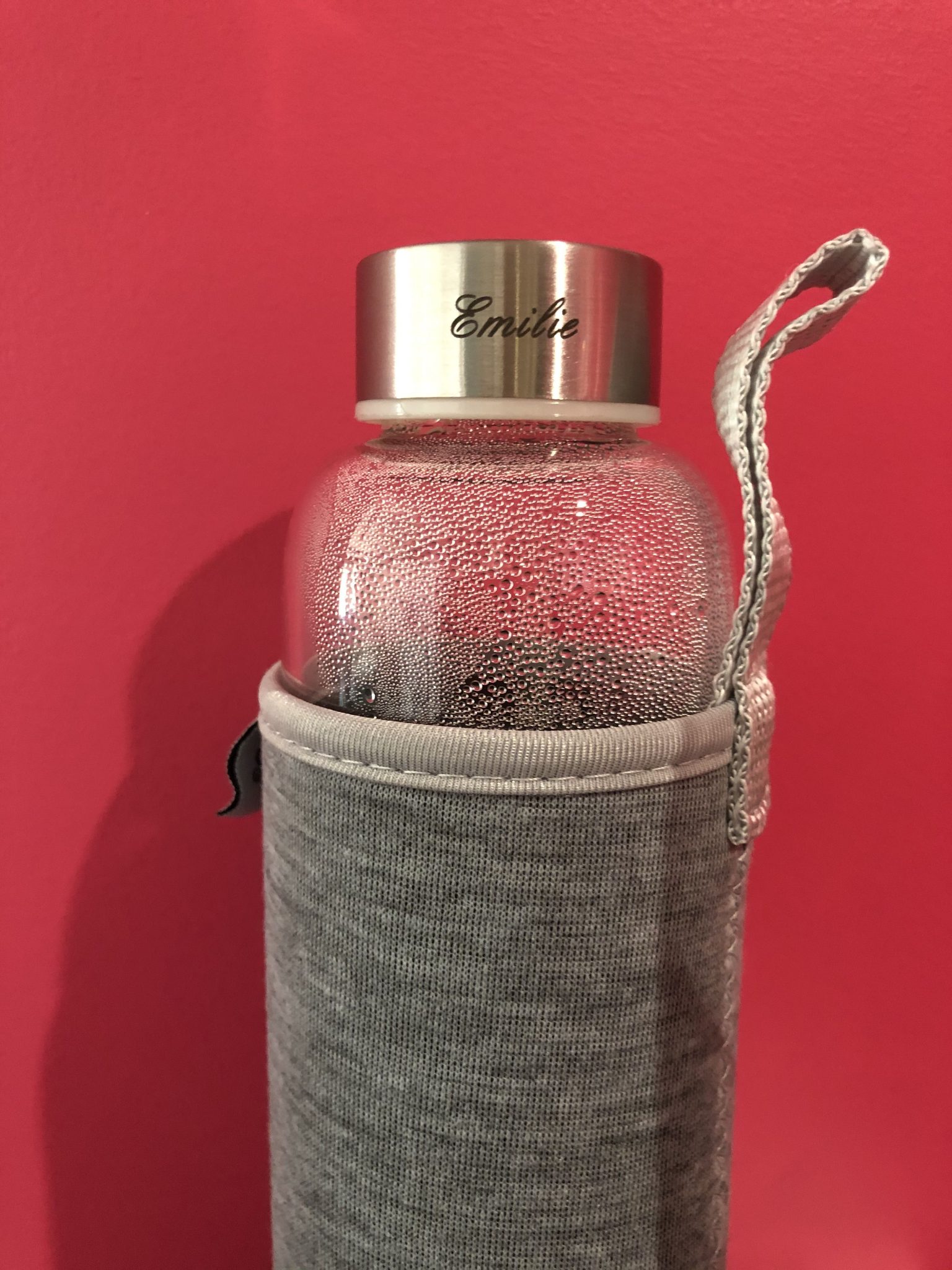 Gravure sur gourde en verre