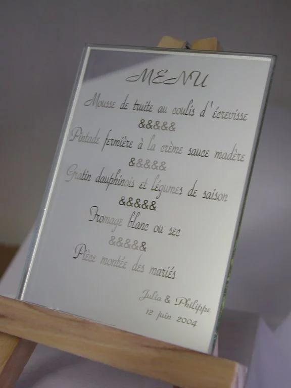 Gravure sur miroir