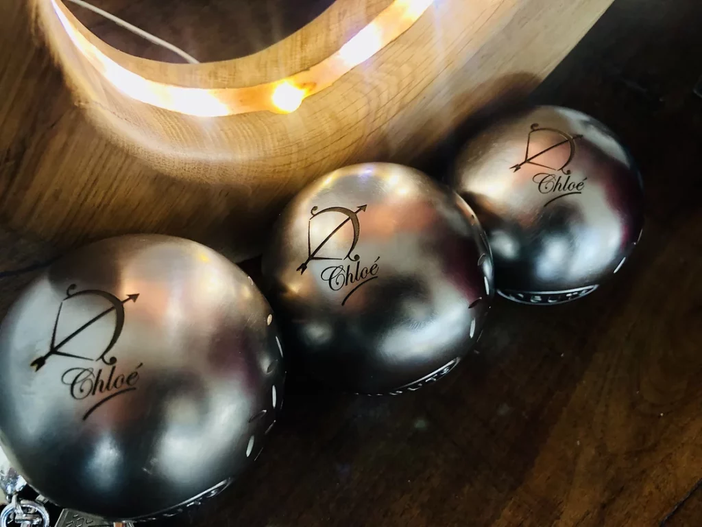 Gravure sur boule de pétanque métal