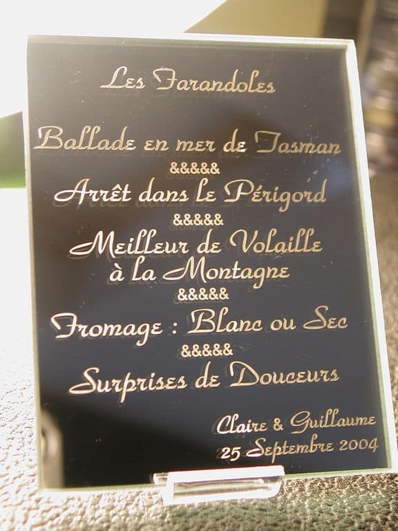 Gravure sur miroir