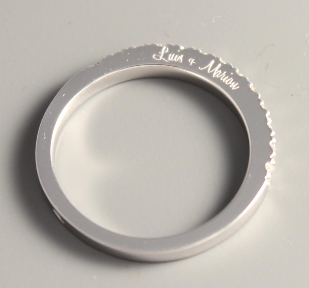 Gravure sur bague