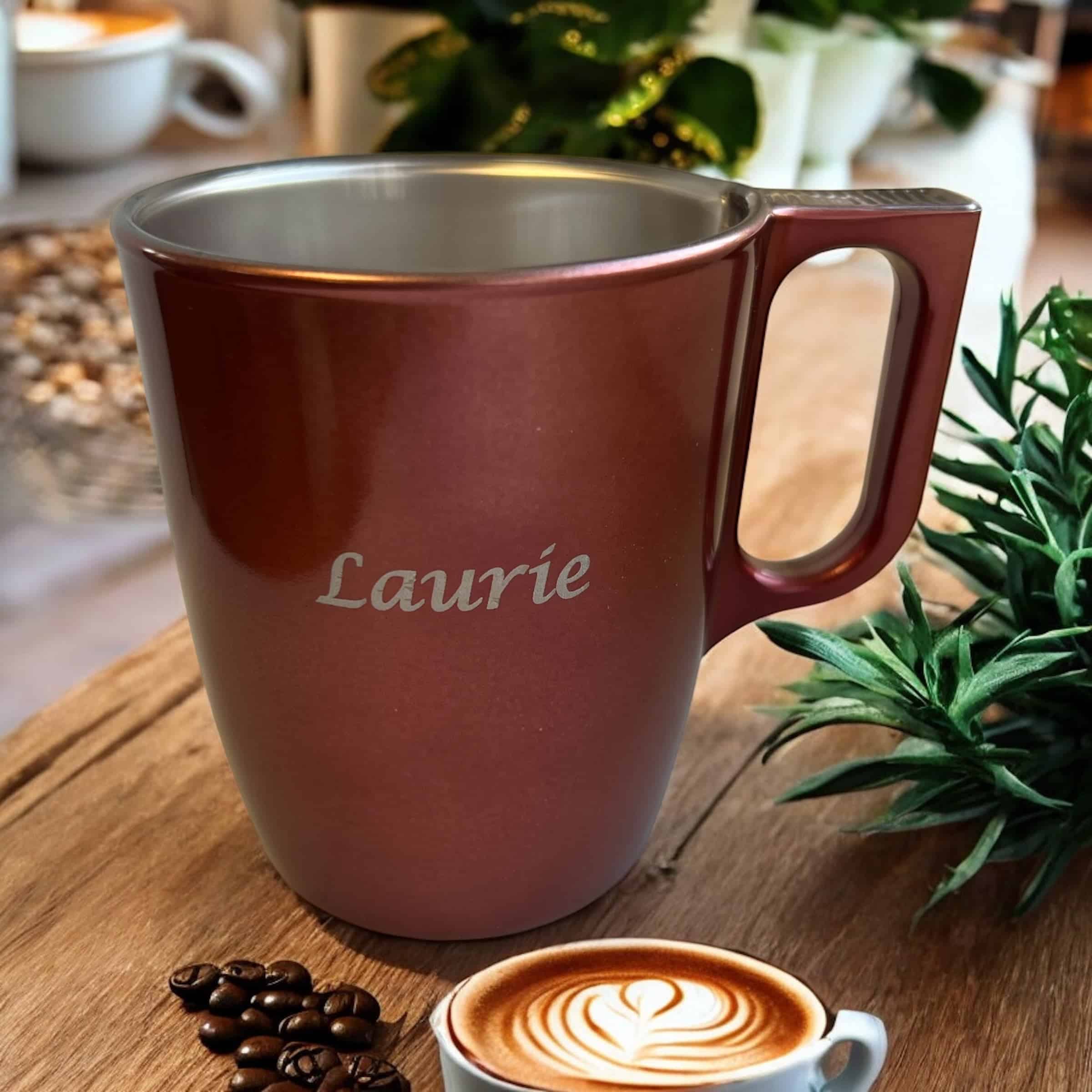 Gravure sur tasse en verre