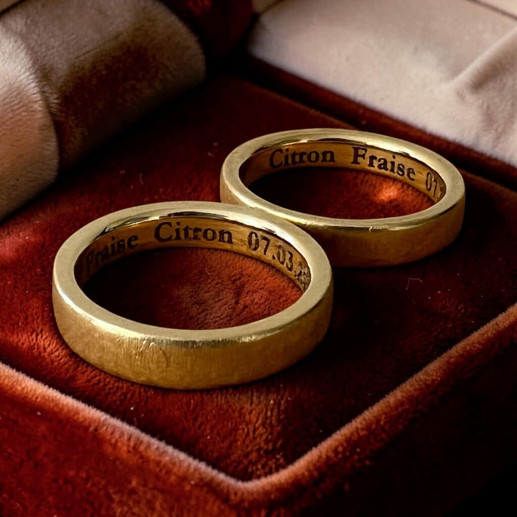 Gravure sur bague