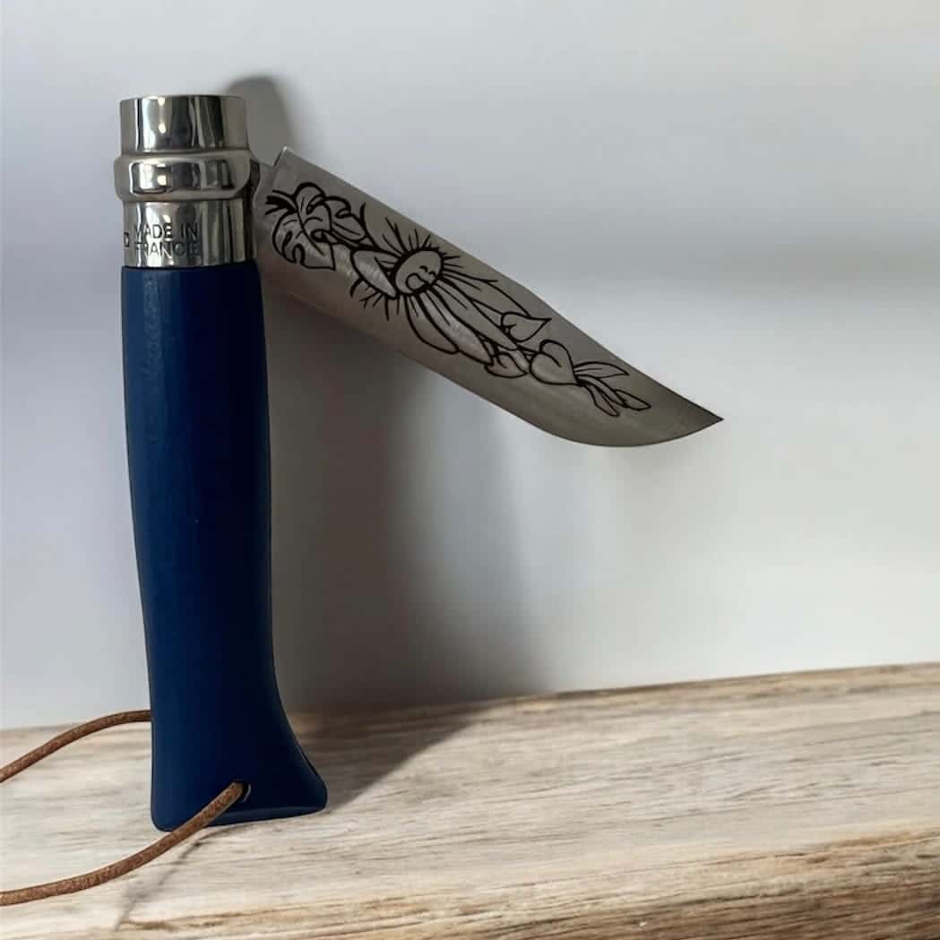 Gravure sur lame de couteau