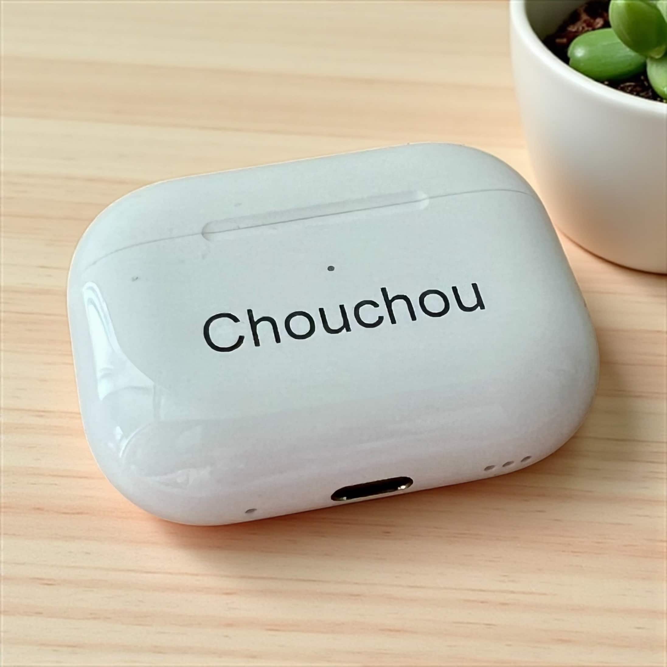 Gravure sur airpod France