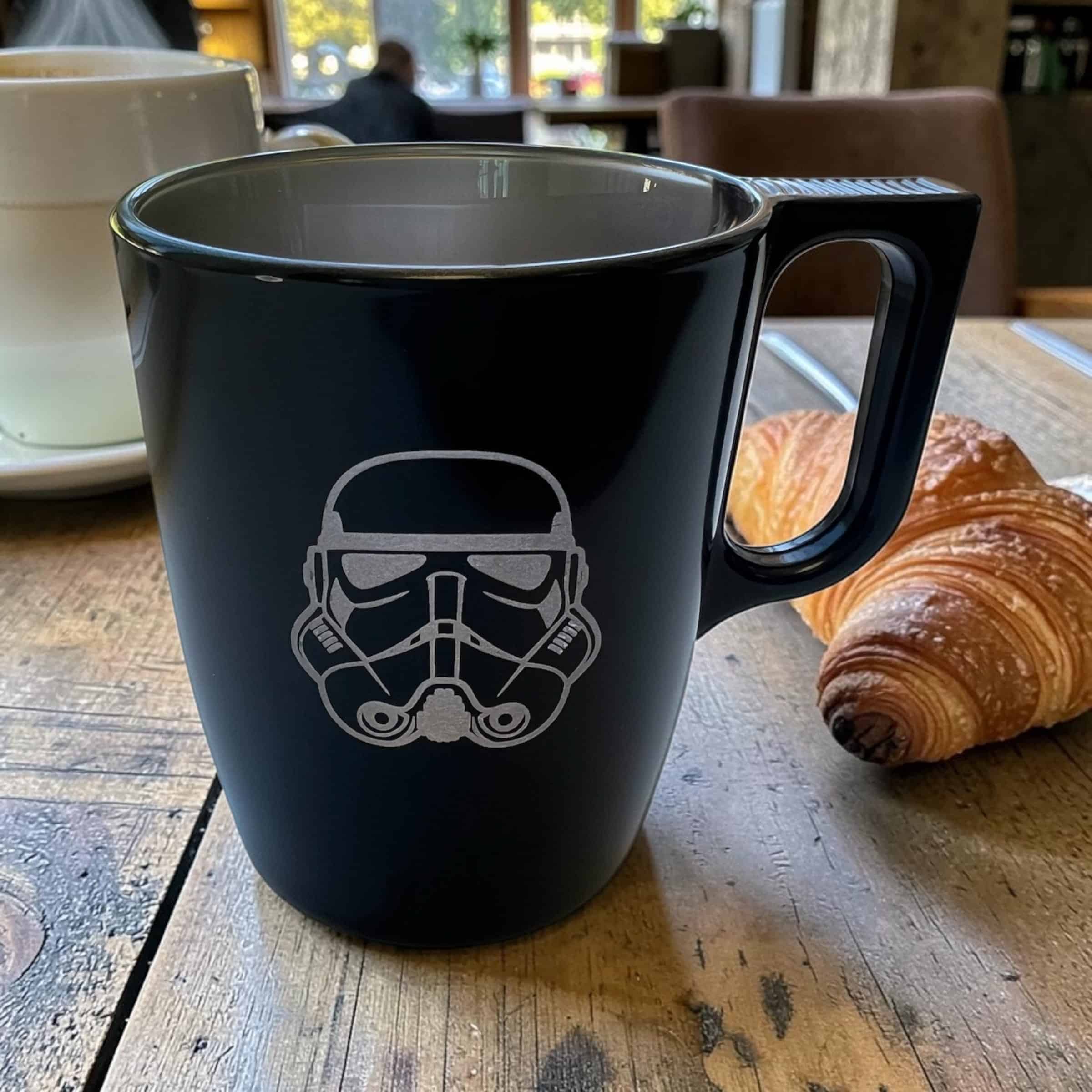 Tasse en verre transparent avec gravure laser de texte personnalisé